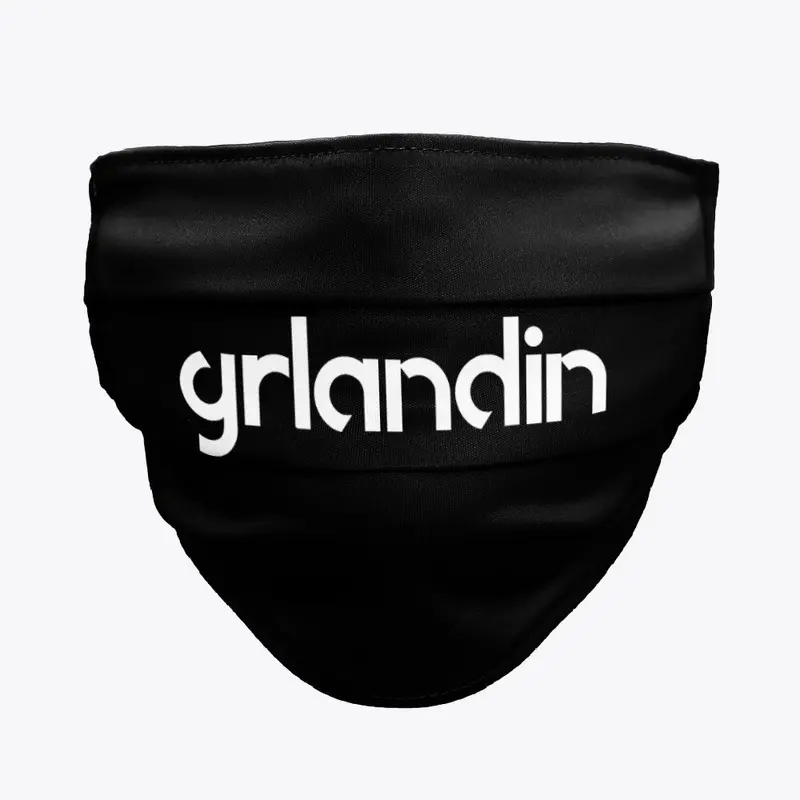 grlandin Cloth Face Mask - White Text